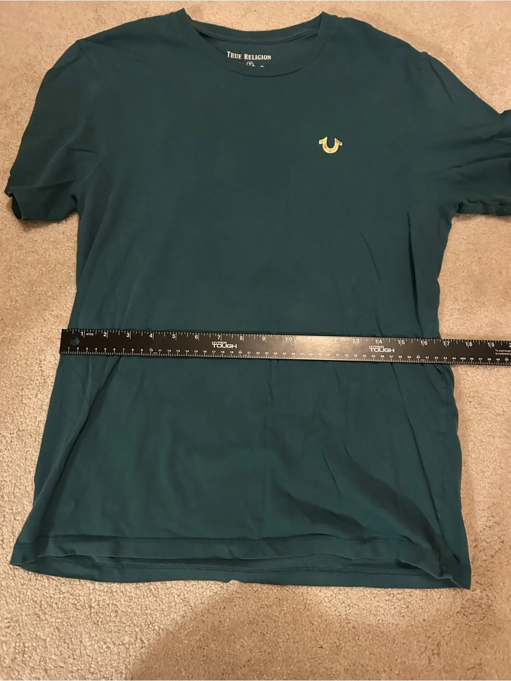 True Religion Deep Teal Short Sleeve Logo Tee